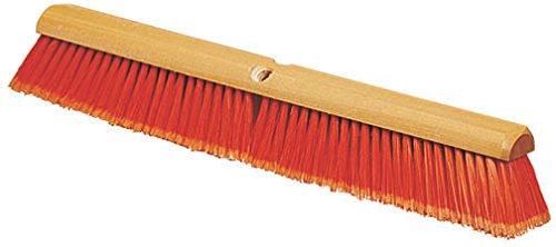 Flo-Pac SPARTA 4501324 Flagged Fine Floor Sweep, Polypropylene Bristles, 18" Block Size, 3" Bristle Trim, Orange
