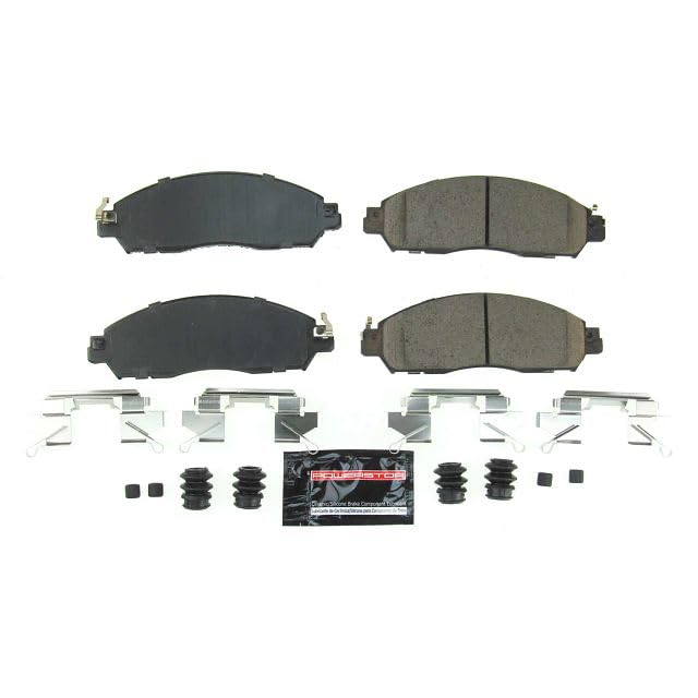 Power Stop Z23-2138 Z23 Evolution Sport Carbon Fiber Infused Ceramic Brake Pads with Hardware For Nissan LEAF 2018-2024 [Model Specific]