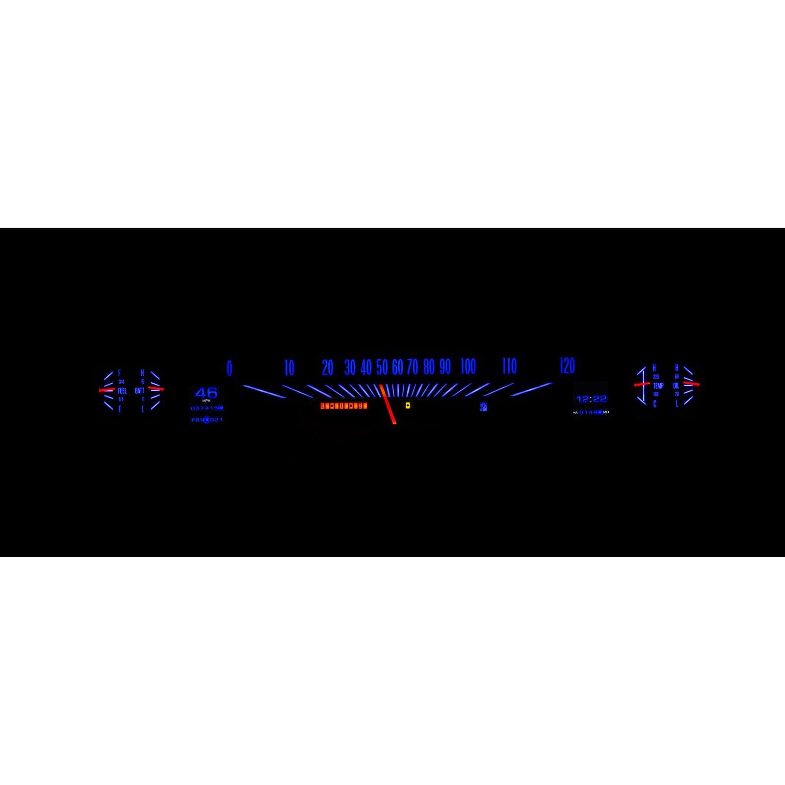Dakota Digital Retrotech Gauge Instrument System RTX-66C-CVL-X Compatible with 1966-67 Chevy Chevelle/El Camino