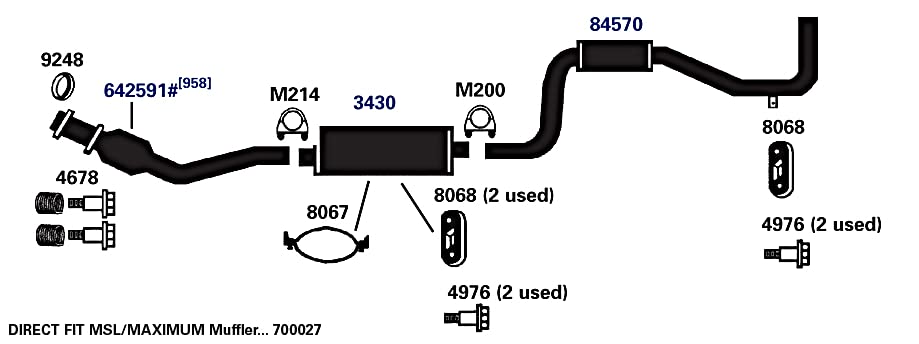 AP Exhaust 4976 Exhaust Manifold Bolt AP Exhaust Products