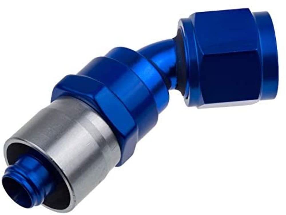 7045-16-1 Redhorse Performance Crimp Style Hose End (Blue), 1 Pack