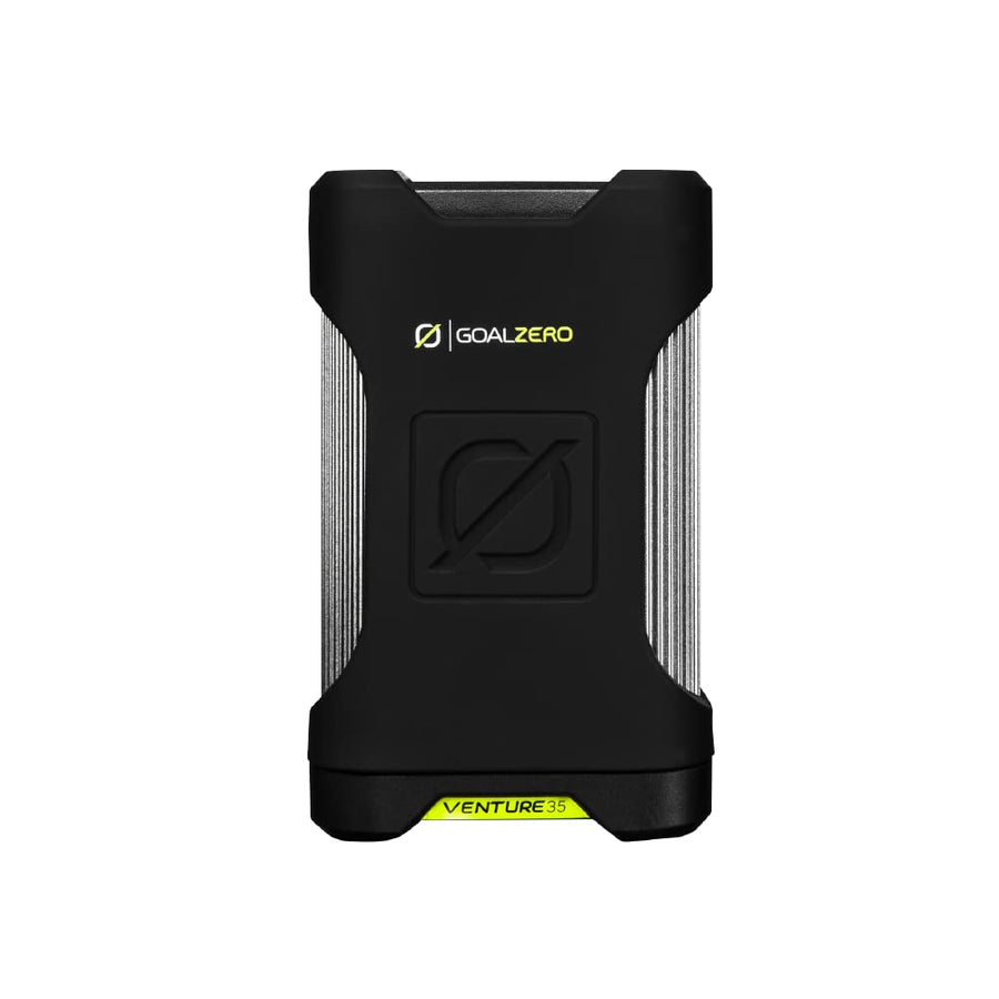 Goal Zero 35 Venture Portable Charger Power Bank 9600mAH 18W USB-C Power Delivery Port 2 USB Outputs IP67 Rating 50 Lumens Flashlight