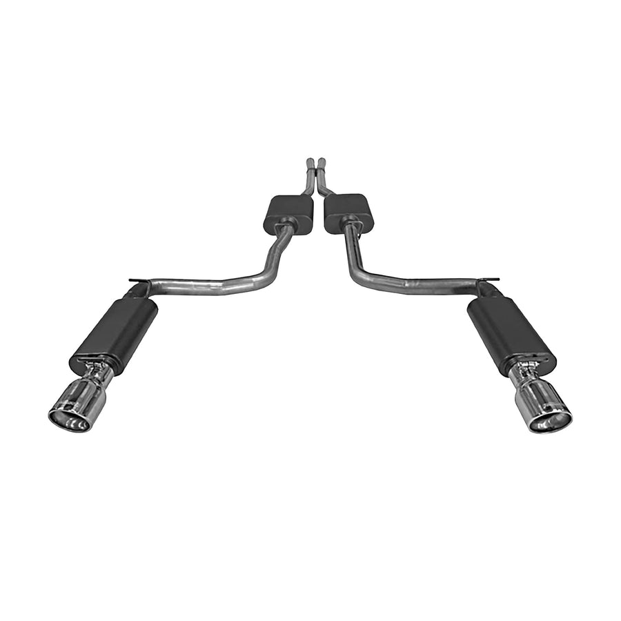 Force II Flowmaster 17405 Cat-Back Exhaust Kit 2.5 Inch Aluminized Steel 4 Inch Polished 304 Stainless Steel Tips Compatible with 2005-2010 Dodge Magnum RT Charger RT Chrysler 300C 5.7L including AWD