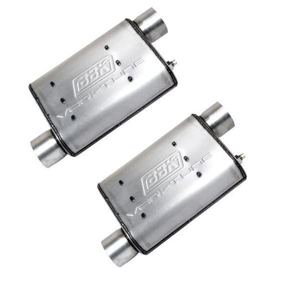 BBK -87-93 Cat Back Kit Mustang GT Varitune Mufflers - Aluminized Turn Downs