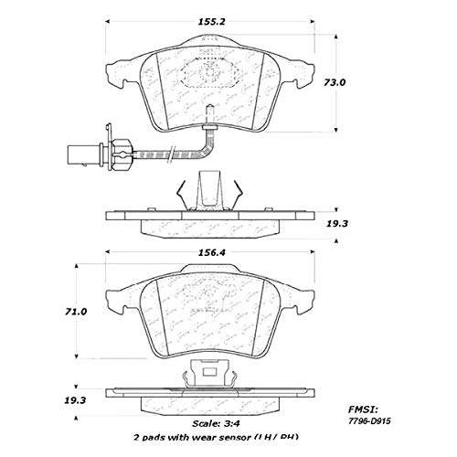 Premium StopTech Brake Pad 301.09151