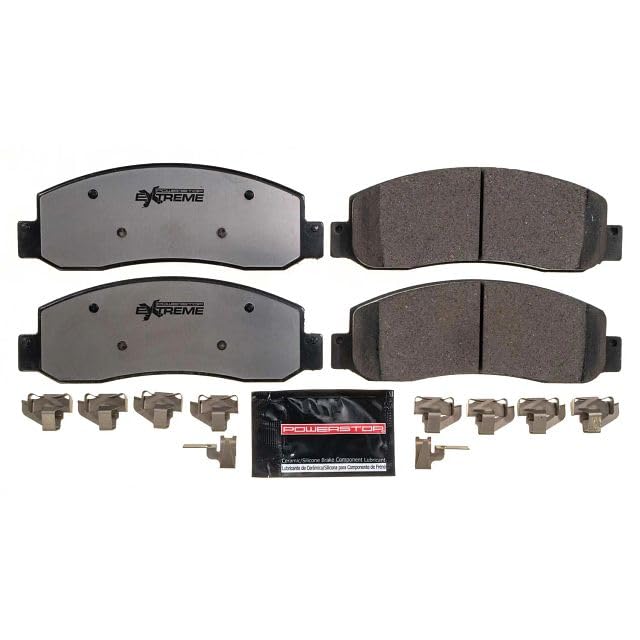 Power Stop Front Brake Pads For 2005-2008 Ford F-250 Super Duty, 2005-2011 F-350 Super Duty, 2010 2011 2012 F-450 - Carbon-Fiber Truck and Tow Ceramic Brake Pads, Z36-1069