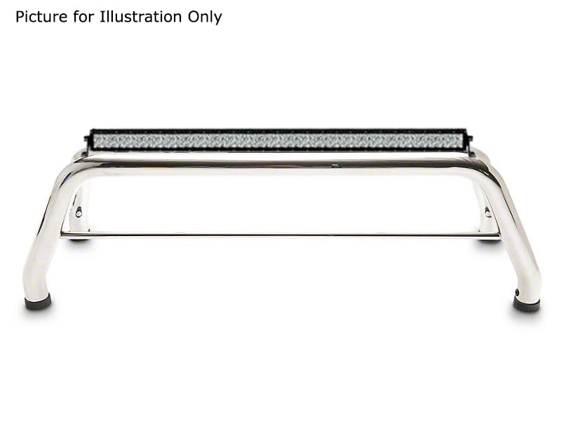 Classic Black Horse Roll Bar Includes 1 40in LED Light Bar Stainless Compatible with 15-22 GMC Canyon & 15-22 Chevy Colorado & 2016-2022 Toyota Tacoma-RB003SS-KIT