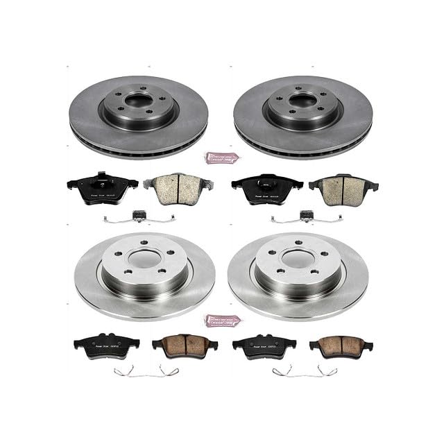 Power Stop Autospecialty KOE5469 Front and Rear Replacement Brake Kit-OE Brake Rotors & Ceramic Brake Pads