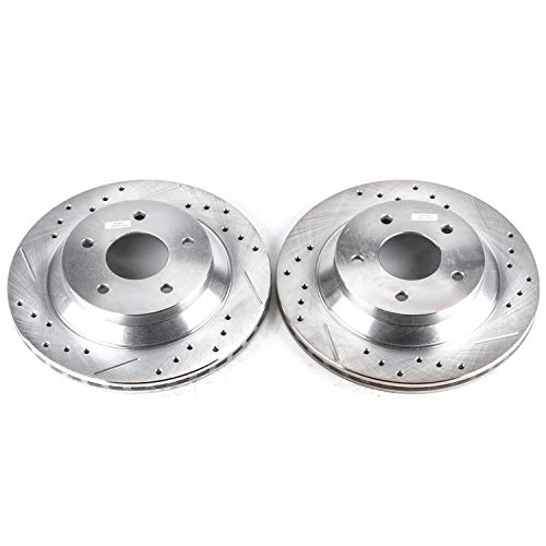 Power Stop Front AR8240XPR Drilled & Slotted Rotor Pair For Chevrolet Corvette 1988-1995 [Model Specific]