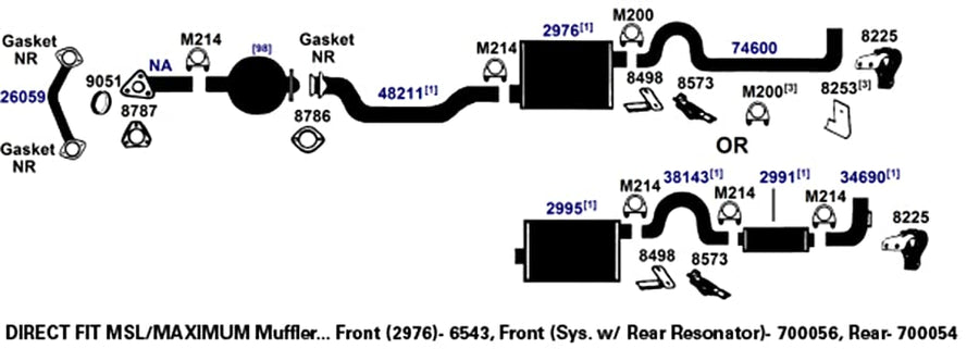 Exhaust Muffler AP Exhaust Products 700054