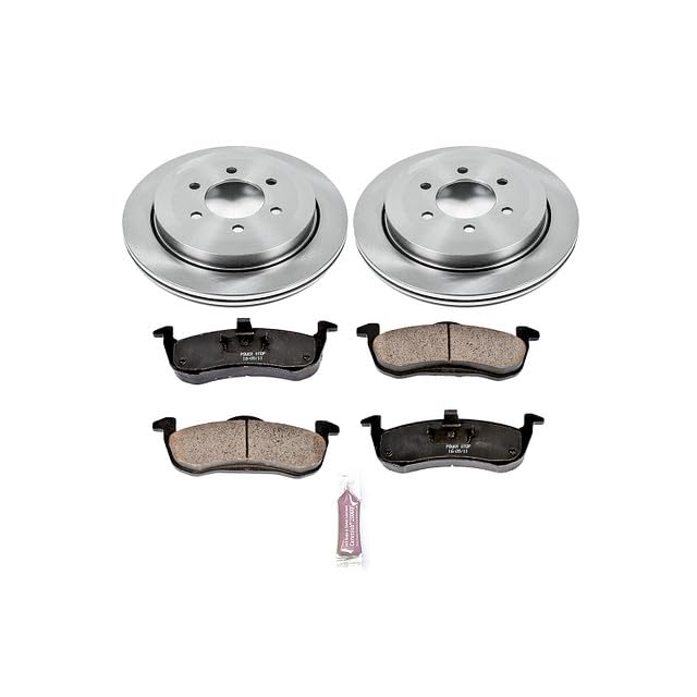 POWERSTOP Autospecialty KOE4683 Rear Replacement Brake Kit-OE Brake Rotors & Ceramic Brake Pads For Ford Expedition 2007-2017, Lincoln Navigator 2007-2017 [Model Specific]