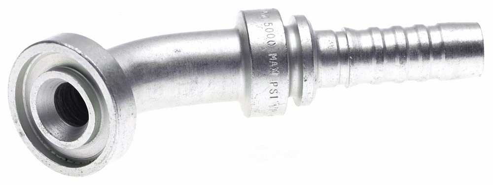 GlobalSpiral Couplings Gates 8GS-8FL45M, Code 61 O-Ring Flange, Zinc Plated Carbon Steel, 3.70", 45° Bent Tube, 1/2" ID