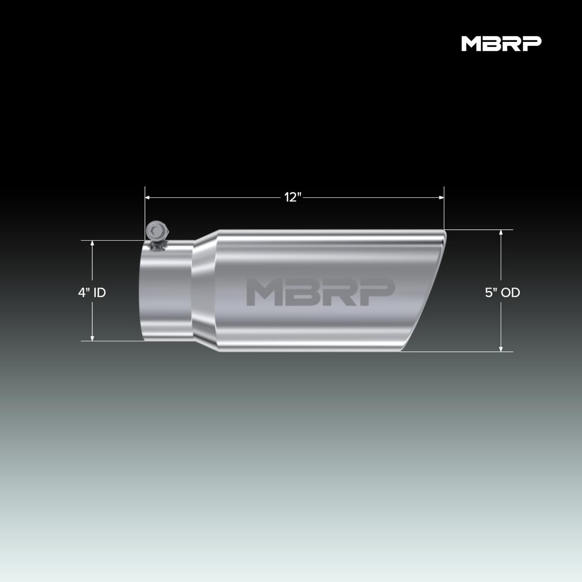 5" MBRP T5051 Angled Rolled End Exhaust Tip (T304)