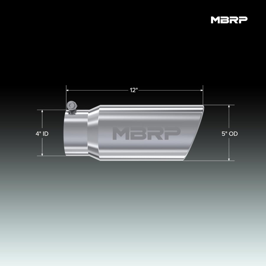 5" MBRP T5051 Angled Rolled End Exhaust Tip (T304)