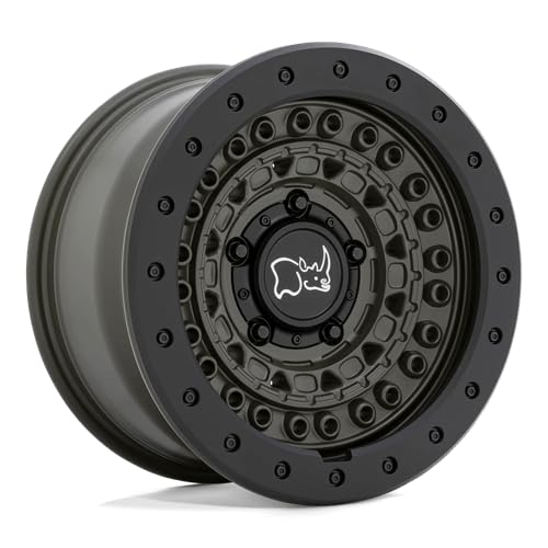 Black Rhino BARRICADE Hard Alloys 17X8.5 6X5.5 4.75 0mm OLIVE DRAB GREEN W/BLK ROCK - 1785BCD006140N12