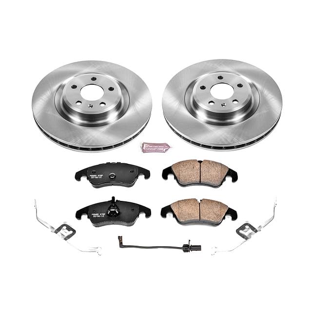 Power Stop Autospecialty KOE6154 Front Replacement Brake Kit-OE Brake Rotors & Ceramic Brake Pads For Audi S4 2010-2011, Audi S5 2008-2011 [Model Specific]