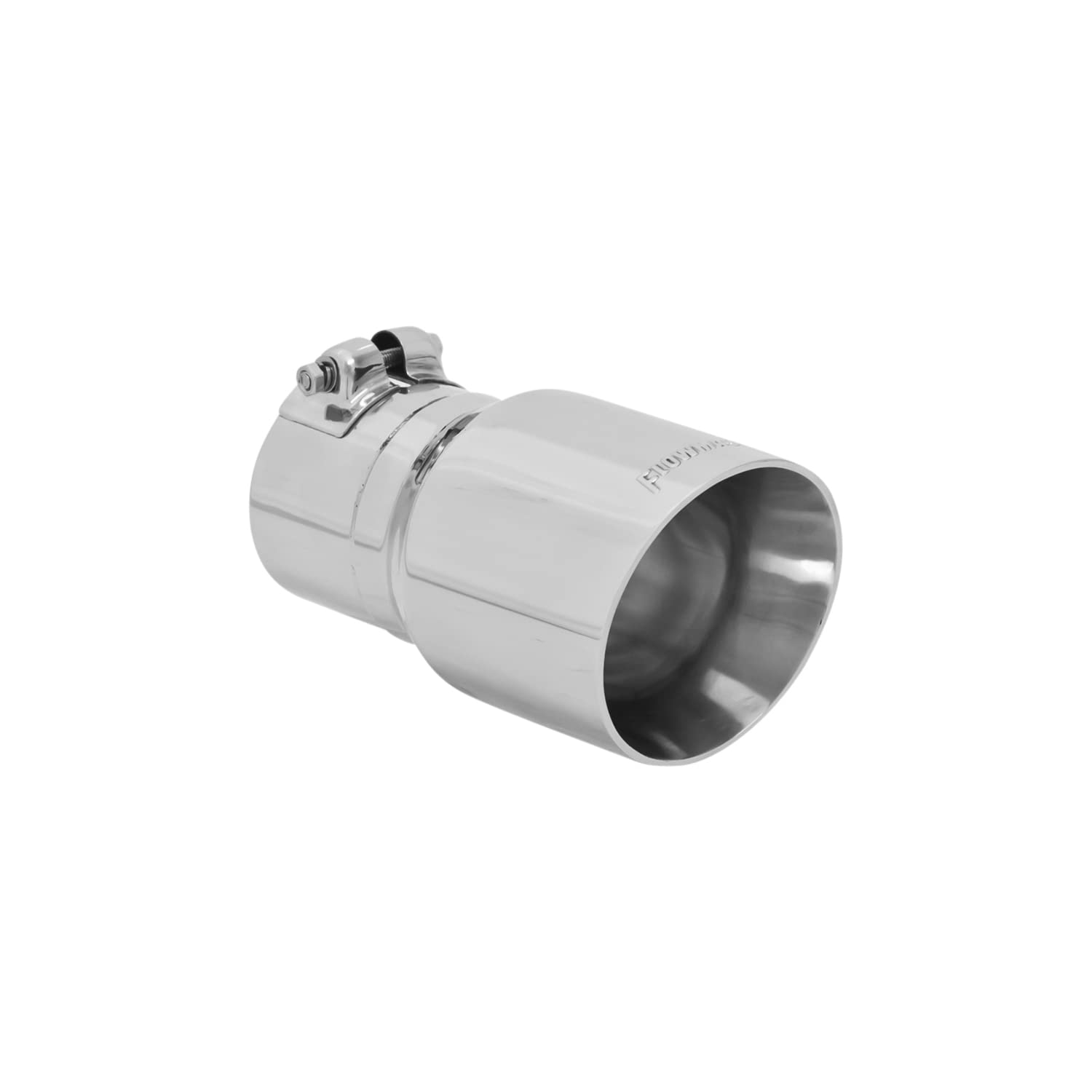 Flowmaster Exhaust Tip 15377 4 Inch Angle Cut Polished 304 Stainless Steel Fits 3 Inch Tubing Clamp On