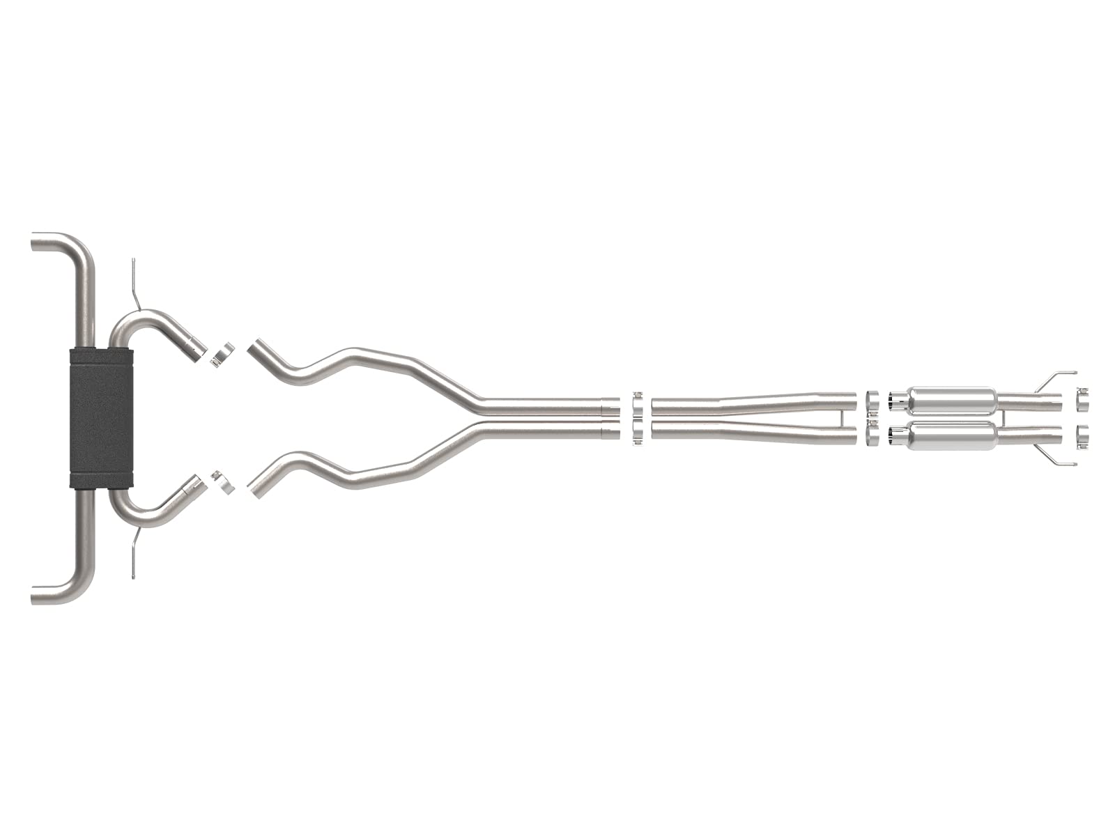 Vulcan Series aFe POWER 49-33133 2-1/2 IN 304 Stainless Steel Cat-Back Exhaust System, fits Ford F-150 2021 V6-2.7L/3.5L (tt)/V8-5.0L
