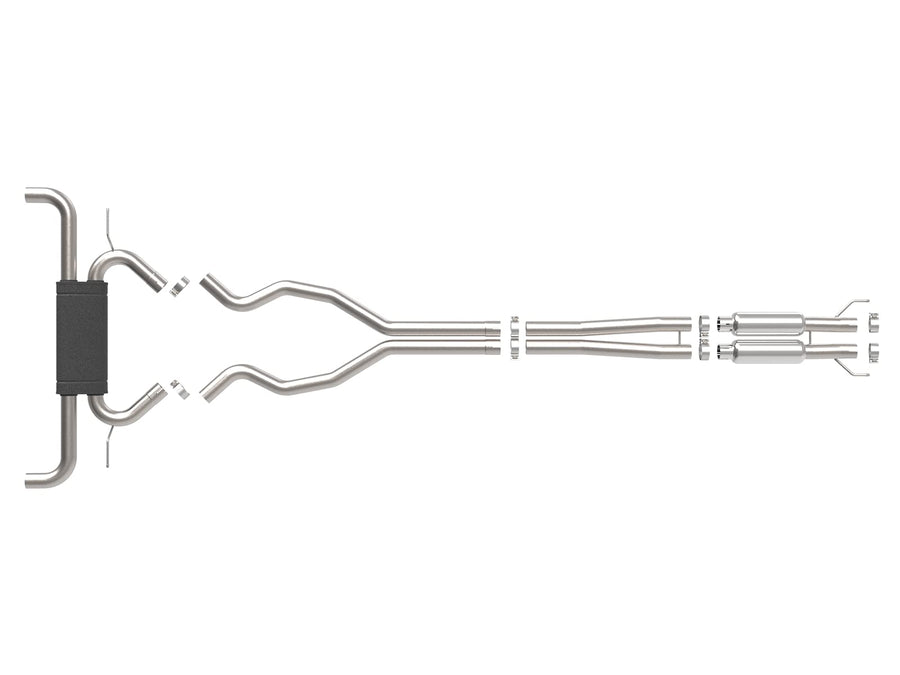 Vulcan Series aFe POWER 49-33133 2-1/2 IN 304 Stainless Steel Cat-Back Exhaust System, fits Ford F-150 2021 V6-2.7L/3.5L (tt)/V8-5.0L