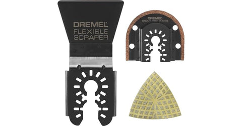 Universal Dremel Grout and Tile Oscillating Multi-Tool Set (3-Piece)