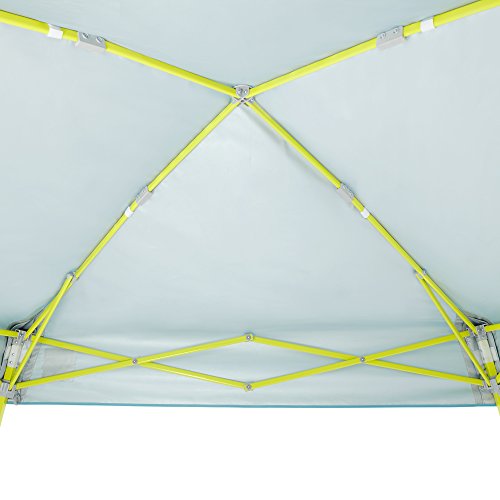 E-Z UP Instant Shelter Vista Canopy, 12' x 12', Limeade Powder-Coated Steel Frame with Wide-Trax Roller Bag & 4 Piece Spike Set, Splash