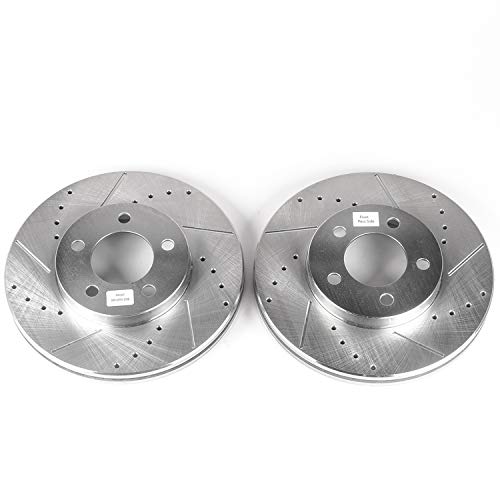 Power Stop Front AR8151XPR Evolution Drilled & Slotted Rotor Pair For Ford Taurus, Ford Thunderbird, Ford Windstar, Lincoln Continental, Mercury Cougar, Mercury Sable [Model Specific]