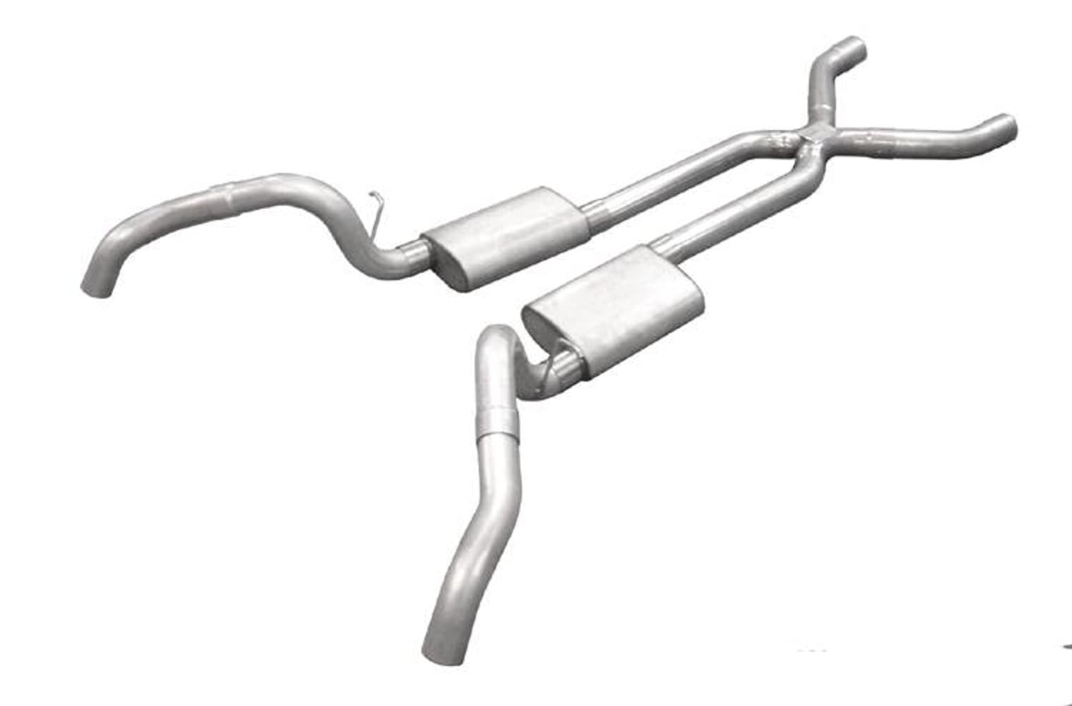 Pypes X-Pipe SGF60T - 409 SS Crossmember-Back Exhaust System With Split Rear Exit