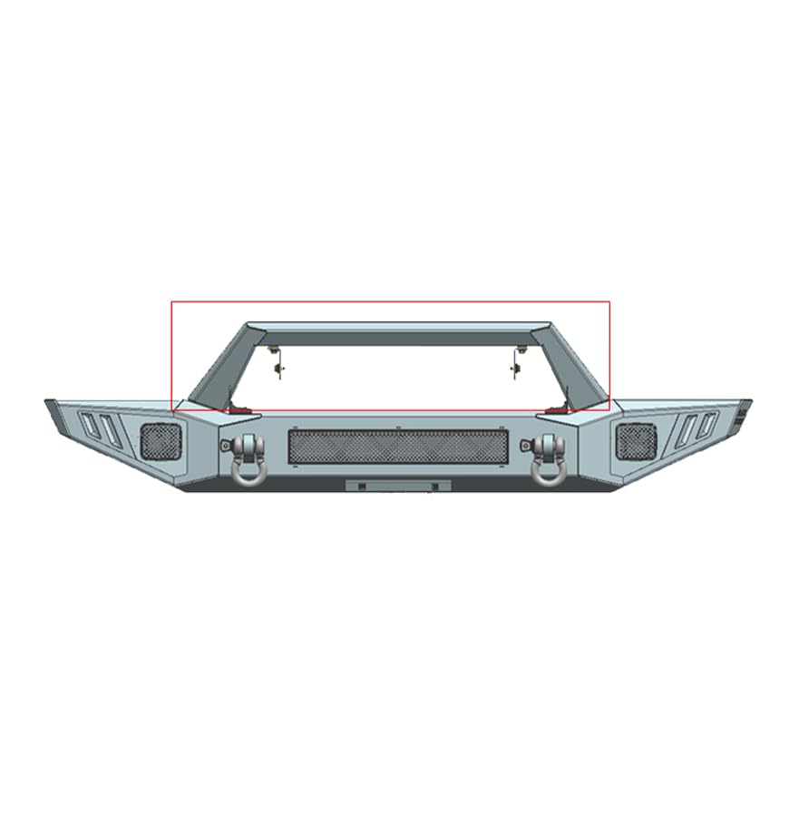 Heavy Duty Black Horse Armour Front Bumper I Front Bumper Matte Black Compatible with 20-24 Gladiator (Excl.Plug-in Hybrid Models)|18-24 Wrangler (Excl. 20-24 Rubicon Trim)-AFB-WR20