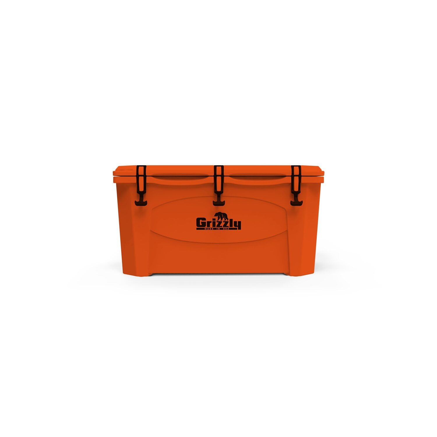 75 Cooler Grizzly | 75 qt Ice Chest Durable Rotomolded Insulated | Made in USA | Warranty for Life | for Beach Boat Camping Fishing Hunting | G75 | Orange
