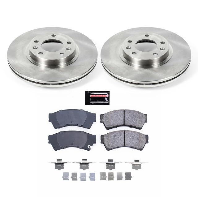 POWERSTOP Autospecialty KOE199 Front Replacement Brake Kit-OE Brake Rotors & Ceramic Brake Pads For Ford Fusion, Lincoln MKZ, Lincoln Zep, Mazda 6, Mercury Milan [Model Specific]