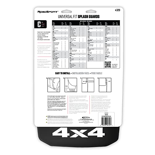 Splash Guard RoadSport 4320 'C' Series Universal Fit Premiere (Black with 4 x 4; 18" Height x 10-3/8" Wide)