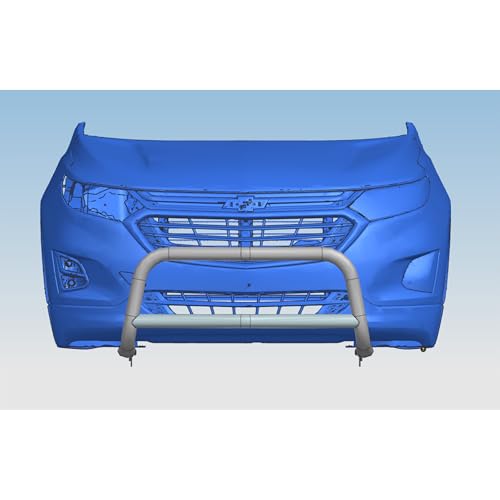 A Bar Black Horse No Skid Plate Stainless Steel Compatible with 2018-2024 Chevrolet Equinox-CBS-C3902