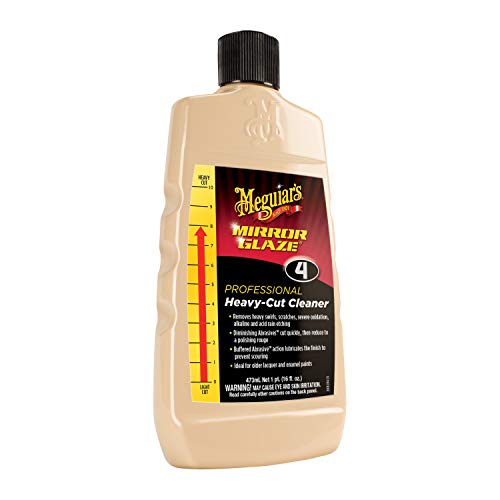 Meguiar's Heavy-Cut Cleaner Professional M0416 - Premium Compound for Heavy Swirl, Scratch, and Oxidation Removal - Removes Paint Defects and Restores Clarity and Shine, Intended for Rotary Use, 16 Oz