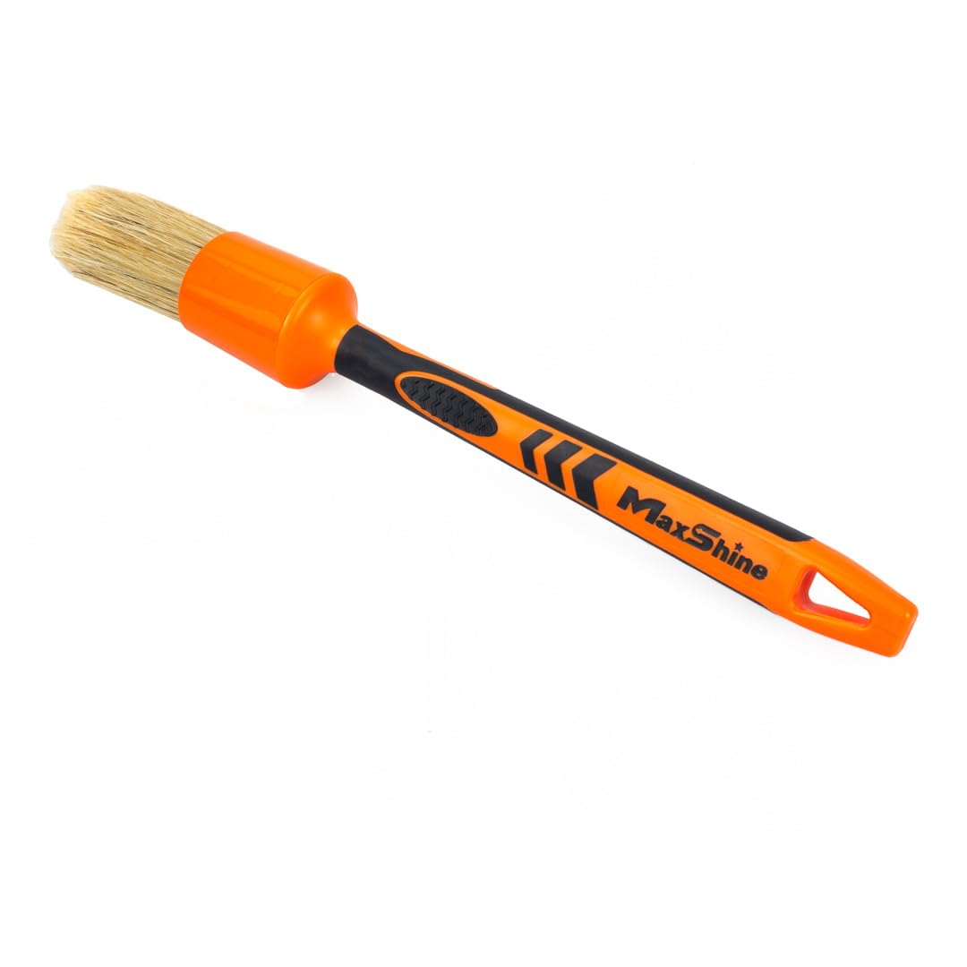 Maxshine #14 Large Universal Detailing Brush – Classic Boar’s Hair Bristles, Soft & Durable – Professional Brush for Interior, Exterior, Leather Seats, Engine Bay & Wheels