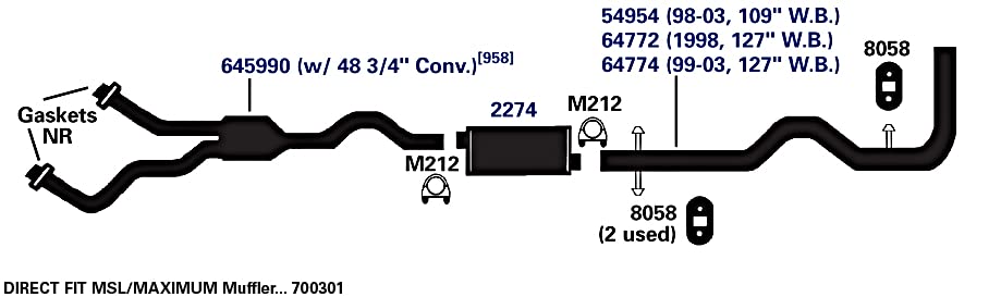 Exhaust Muffler AP Exhaust Products 2274