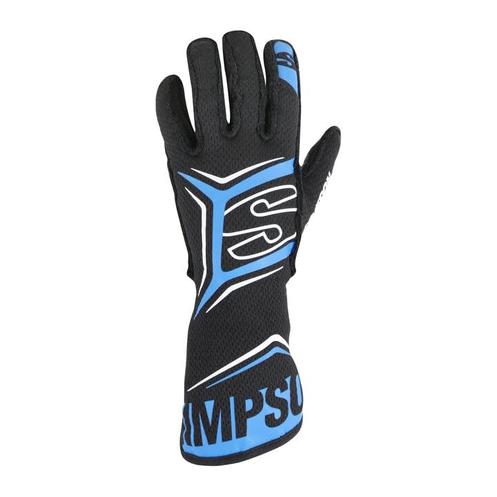 MGMB Simpson Racing Magnata Gloves Black/Blue Medium - Pair