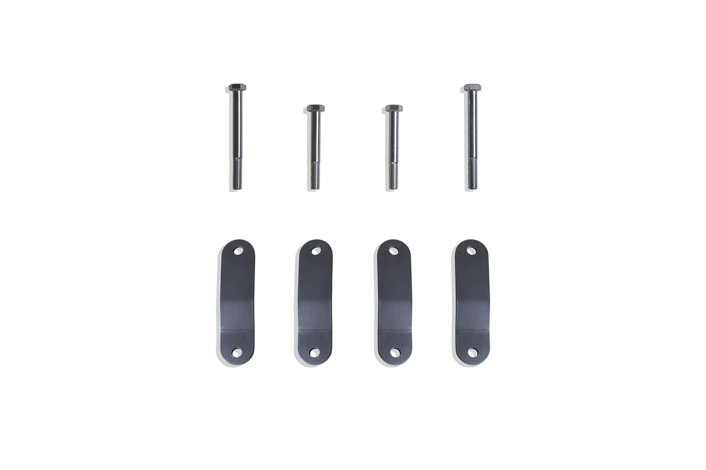 Part# 716710 MaxTrac SUSPENSION'S is A Pair of 1" Rear Lift Shackles Made UP of 4 Steel Plates & Powder Coated Grey