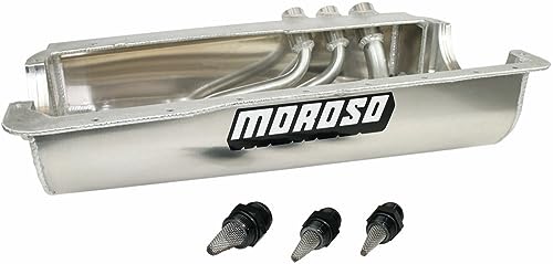 Aluminum Dry Sump Oil Pan Moroso 21621, Ford 351W, Dirt Late Model Type Chassis, 3 Pick ups