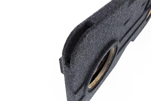Dual Bbox 10" Carpeted Ported Upfire Enclosure - Fits 2002-2018 Dodge Ram Quad Cab - Carpeted Car Subwoofer Boxes & Enclosures - Subwoofer Box Improves Audio Quality, Sound and Bass - Charcoal