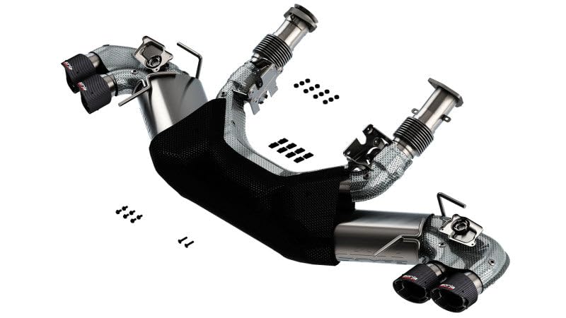2020 Chevrolet Corvette C8 Borla 6.2L S-Type Exhaust System Dual Round Angle Cut Carbon Fiber Tips - 140838CF