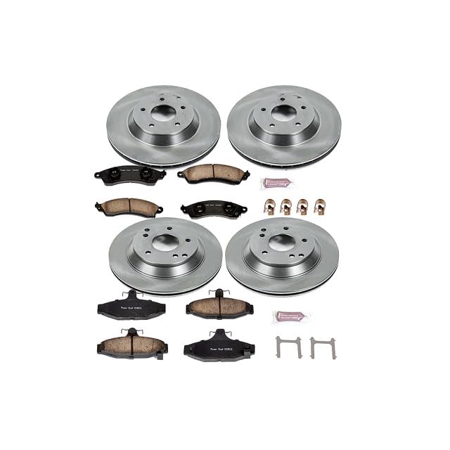 Power Stop Autospecialty KOE1528 Front and Rear Replacement Brake Kit-OE Brake Rotors & Ceramic Brake Pads For Chevrolet Corvette 1988-1996 [Model Specific]