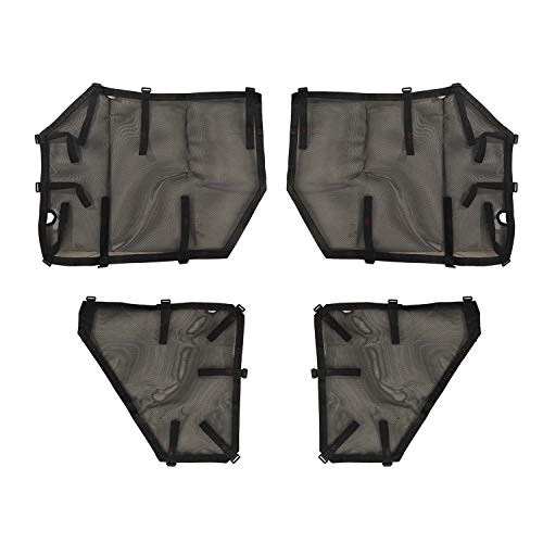 Fortis Tube Door Covers Rugged Ridge for Jeep Wrangler JLU | Front & Rear Set | 13579.55 | Fits 2018-2025 Jeep Wrangler JLU 4-Door