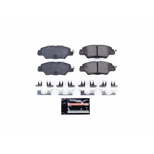 Power Stop Z23-1846 Z23 Evolution Sport Rear Carbon Fiber Infused Ceramic Brake Pads with Hardware For Mazda CX-5 2016-2023 [Model Specific]