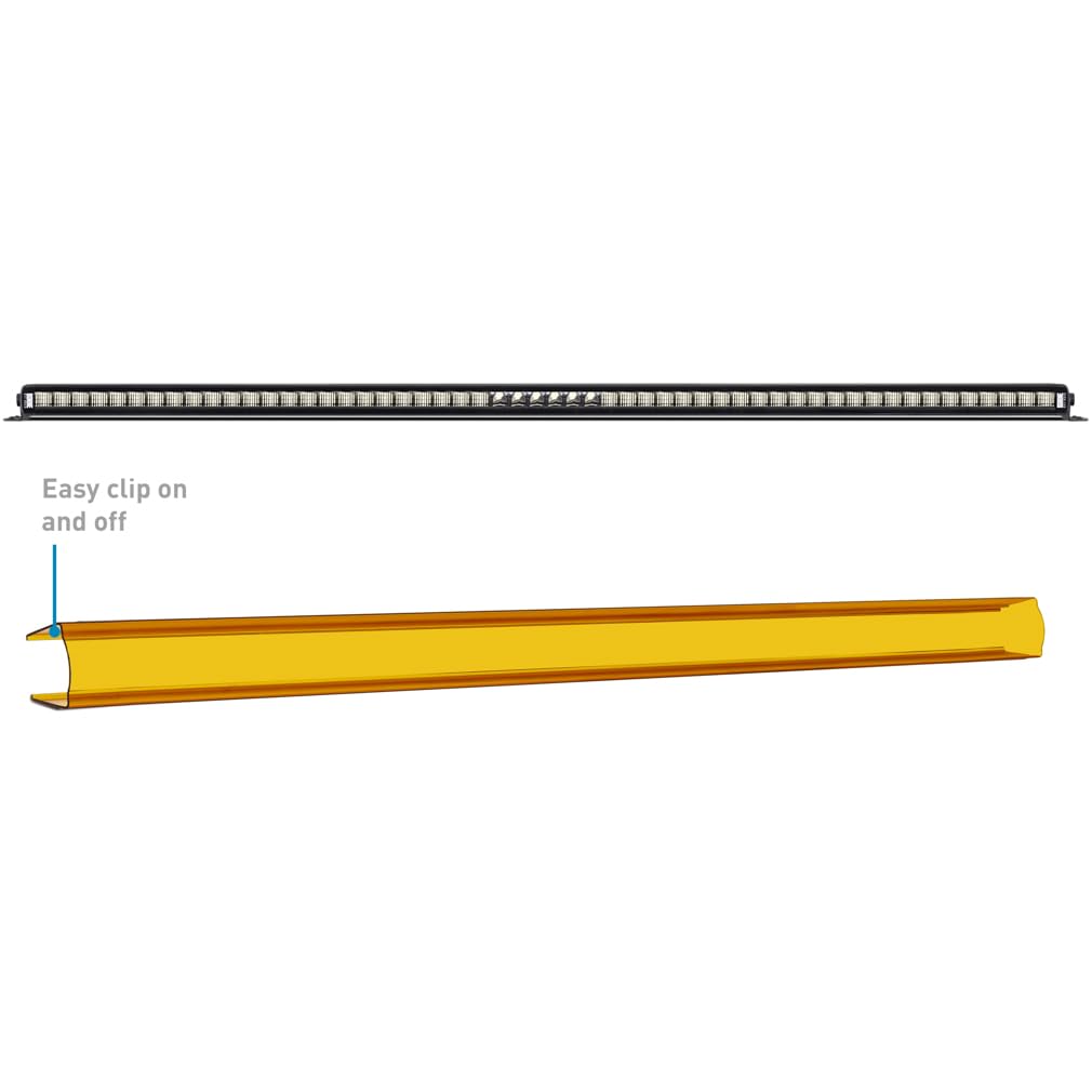 Off-Road Borne Light Bar Cover Single Row 50 In. Amber
