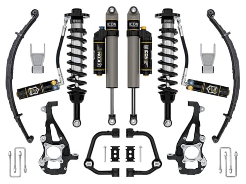 2021-2024 Ford F-150 ICON 4WD, 3.5-4.5" Lift, Stage 4 Suspension System, Tubular, CDXS, w/Leaf Packs