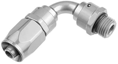 90 degree -08 AN hose end with -08 ORB male end - clear
