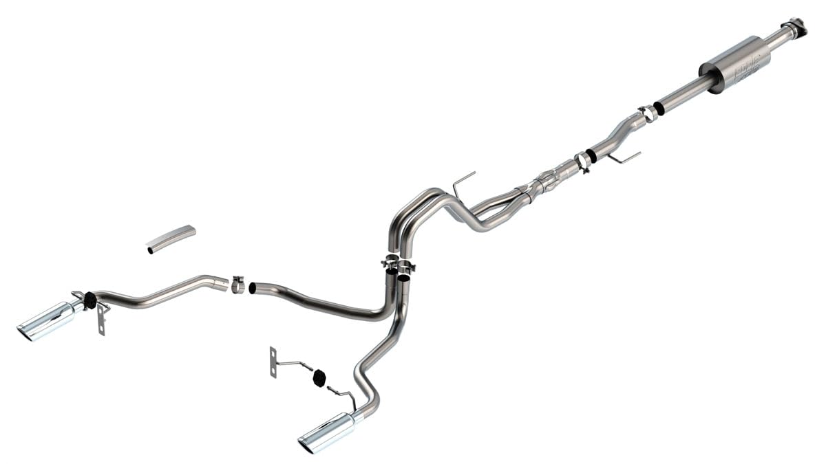 Borla 2021 F-150 5.0L 4dr CC SB EC STB Lariat/KR/Platinum/LTD 3/2.25 SRE Cat-Back ATAK CHR Tips - 140867