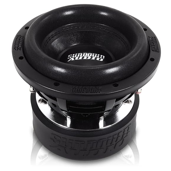 8" Sundown Audio SA-8 V.3 D4 Dual 4 Ohm Subwoofer - 600W RMS / 1200W Peak - 16mm Xmax, Cast Aluminum Frame, Low Distortion Car Subwoofer - Vented Design for Ported Enclosures