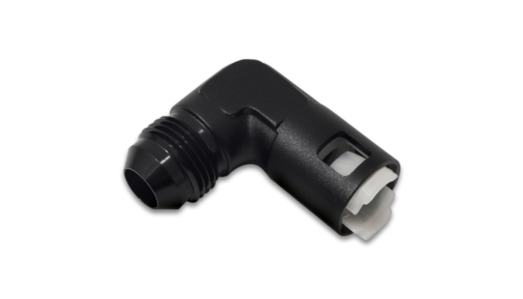 90 Degree Vibrant Aluminum AN to Female Quick Connect -8AN - 0.375in Hose Size