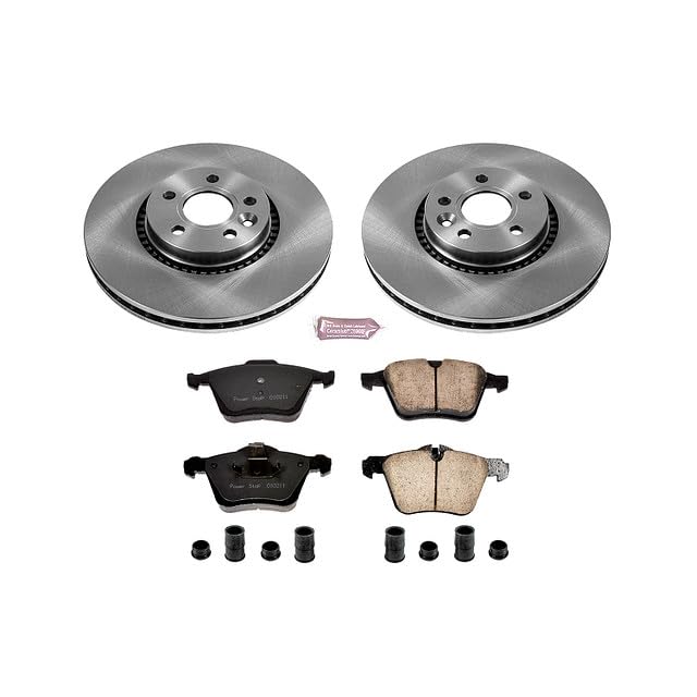 Power Stop Autospecialty KOE5613 Front Replacement Brake Kit-OE Brake Rotors & Ceramic Brake Pads For Volvo S60 2011-2014, Volvo S80 2007-2014 [Model Specific]